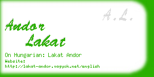 andor lakat business card